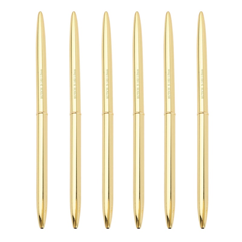 RUTICH Replacement Wedding Signing Pen Guest Book Pen for Wedding Bridal Engagement Valentine's Day for RUTICH Signing Pen Holder, Gold 6 Pcsâ€¦ - Image 1
